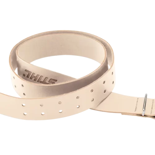Lederen riem, 125 cm, beige